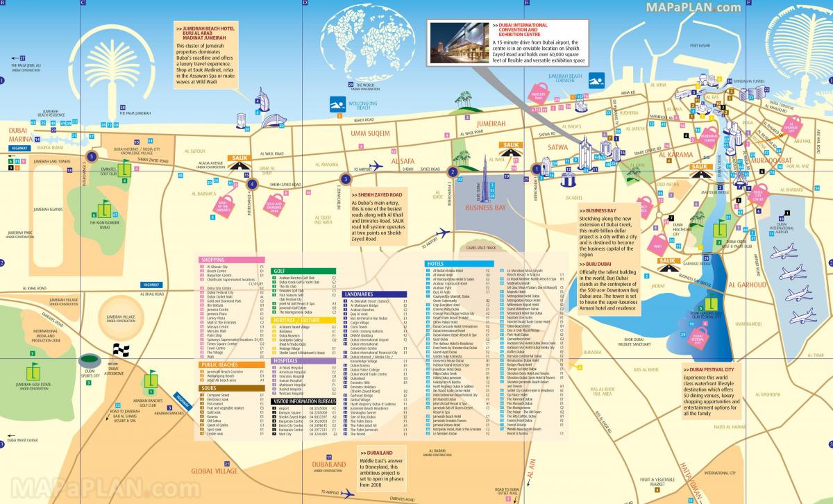خريطة معالم دبي